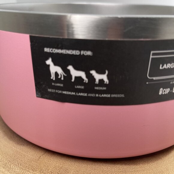 APEX Dog Bowl 100% STAINLESS STEEL DOG BOWL 8 CUP SIZE LARGE BUILT TO LAST - Picture 7 of 10